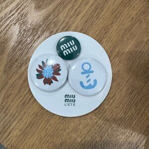 Miu Miu L'ETE Floral and Anchor Button PIN set